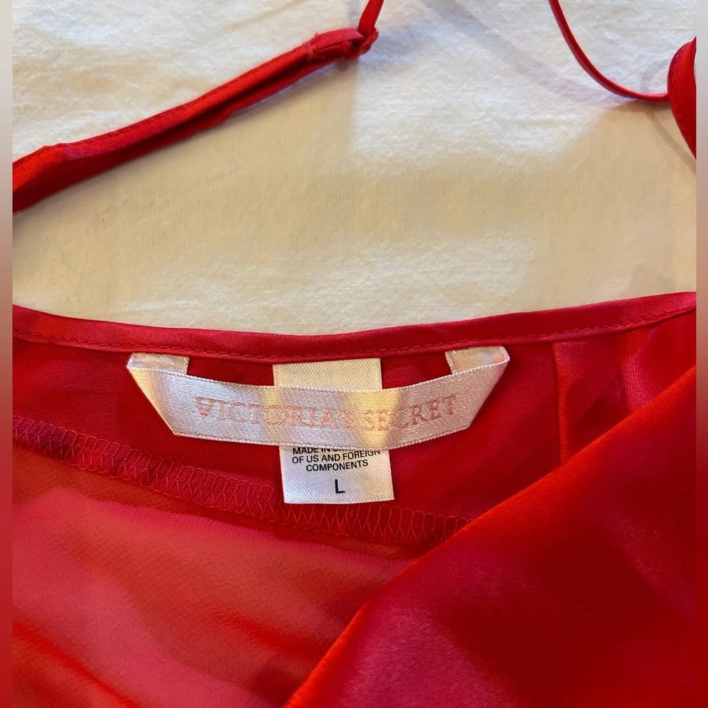 Y2K VINTAGE VICTORIA’S SECRET Red Cutout Slip Dress Satin UO Vintage L‎